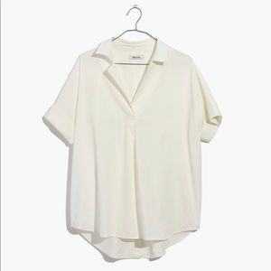 Made well Oversized Button-Back Shirt in White